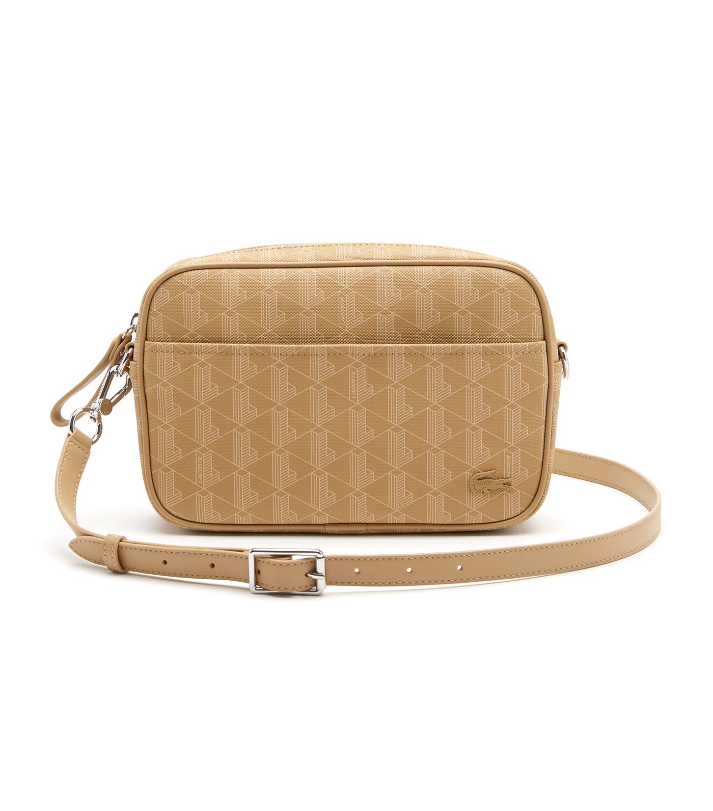 Leather crossbody bag Lacoste Beige in Leather - 31392239