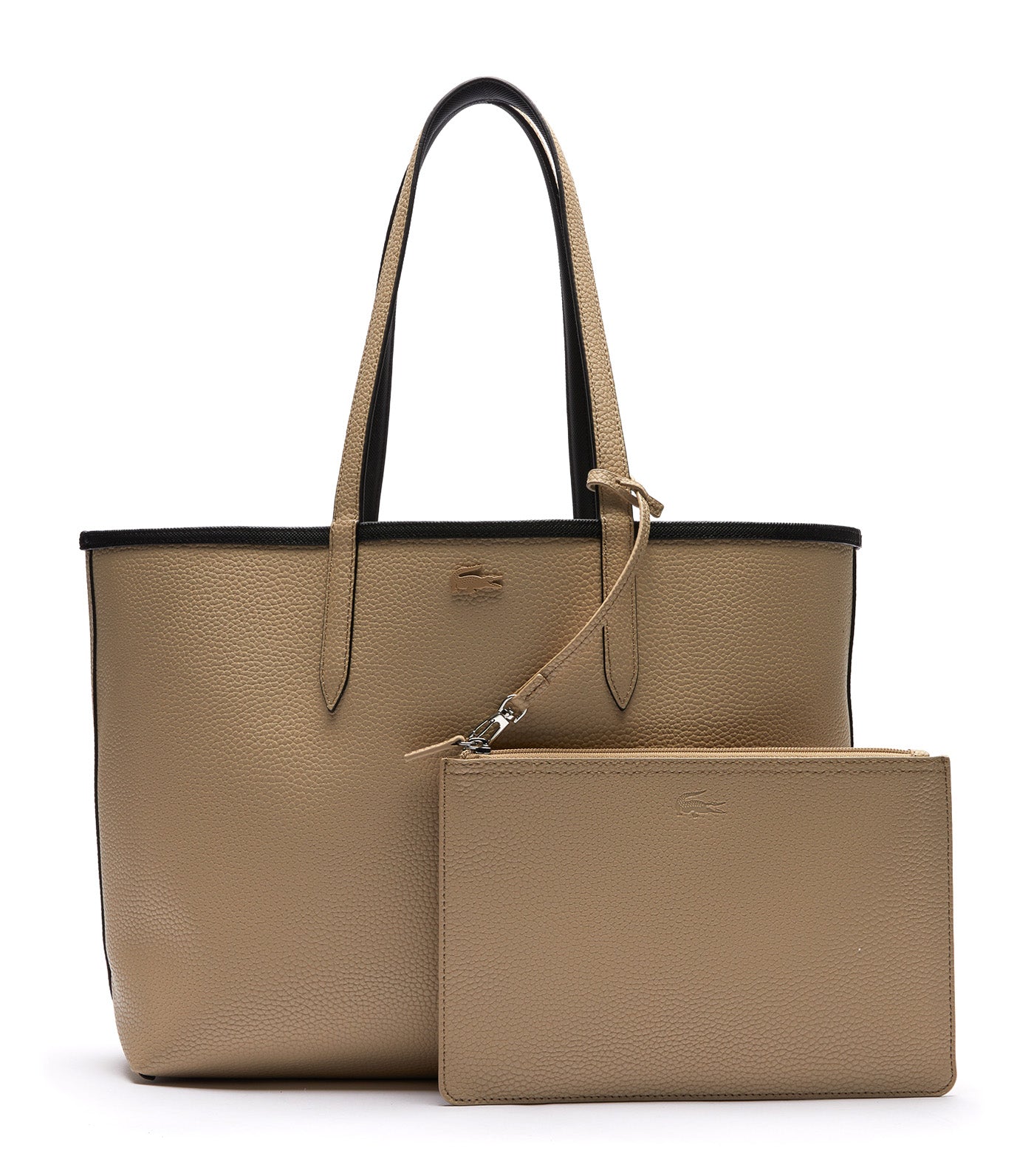 Women's Anna Reversible Bicolor Tote Bag Black Warm Sand