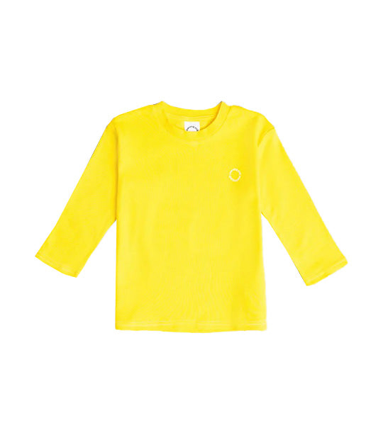 Yawning Yolk Long T-Shirt in Organic Cotton - Empire Yellow