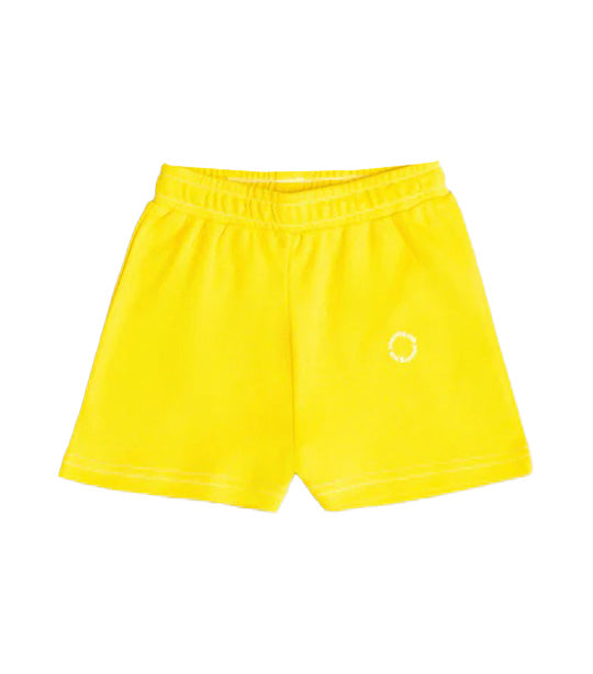 Yawning Yolk Jogger Shorts in Organic Cotton - Empire Yellow