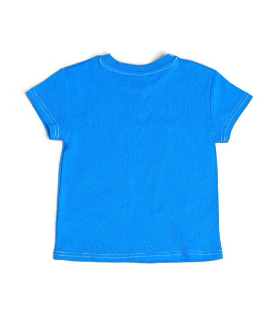 Yawning Yolk T-Shirt in Organic Cotton - Nautical Blue