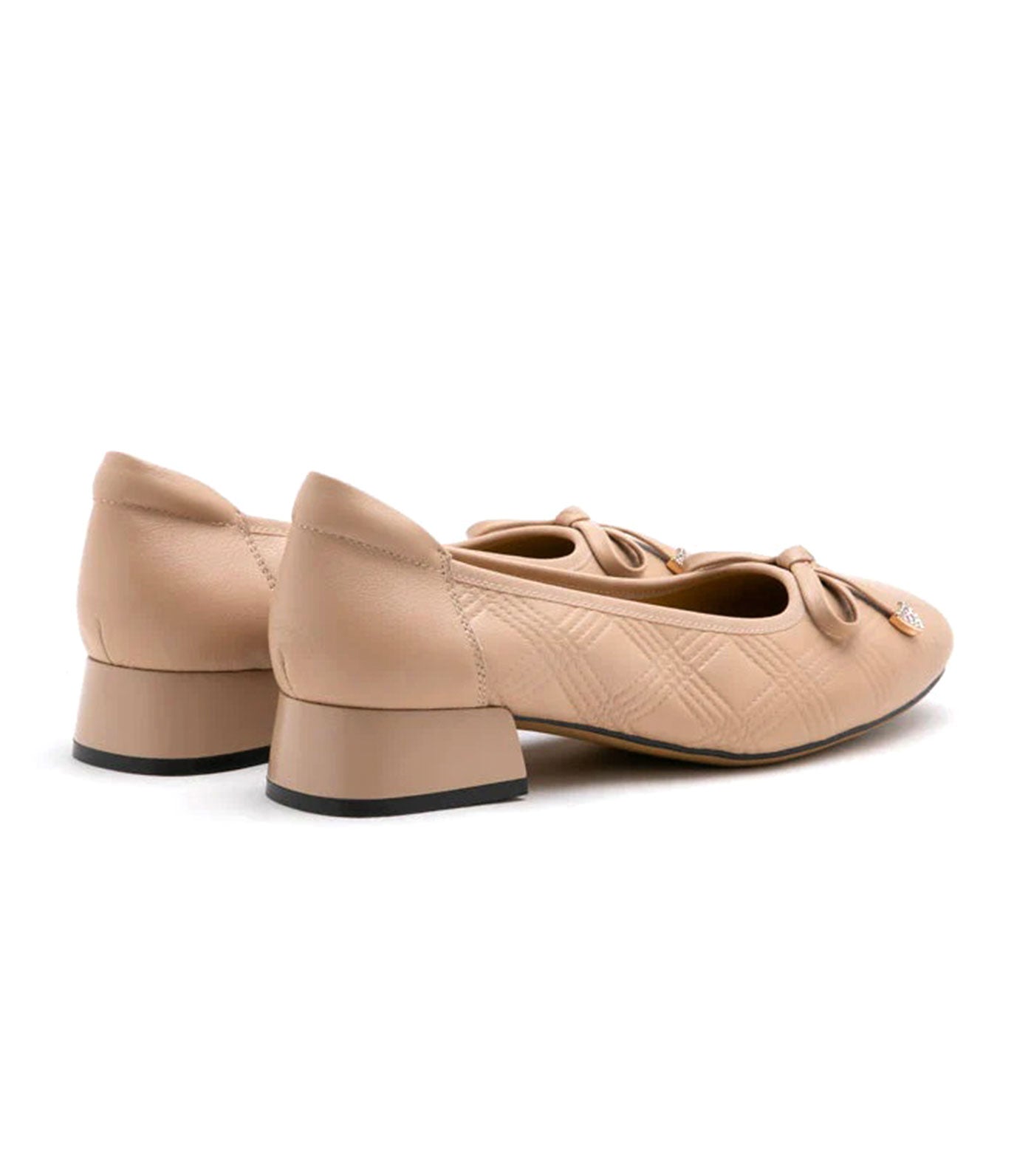 Hearts For You Low Block Heels Almond