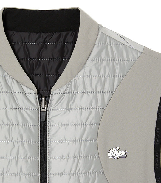 Men's Sport Padded And Reversible Vest Jacket Cement/Black