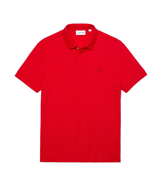 Men's Paris Polo Shirt Regular Fit Stretch Cotton Piqué Red