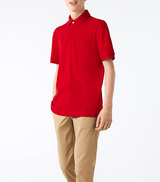 Men's Paris Polo Shirt Regular Fit Stretch Cotton Piqué Red