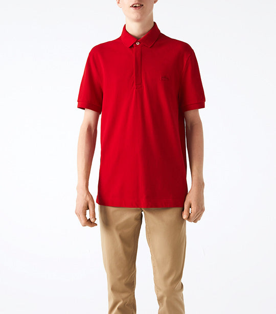 Men's Paris Polo Shirt Regular Fit Stretch Cotton Piqué Red