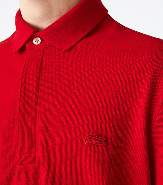 Men's Paris Polo Shirt Regular Fit Stretch Cotton Piqué Red