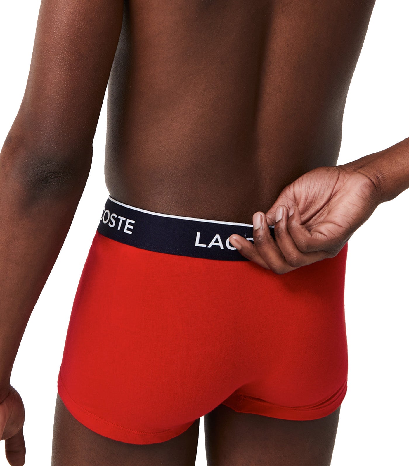 Pack of 3 Casual Boxer Briefs Navy Blue/Red/Methylene