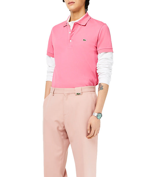 Men's Slim Fit Stretch Cotton Piqué Polo Reseda Pink