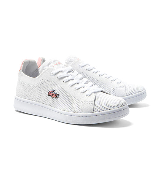 Women's Carnaby Piquée Textile Heel Pop Sneakers White/Pink