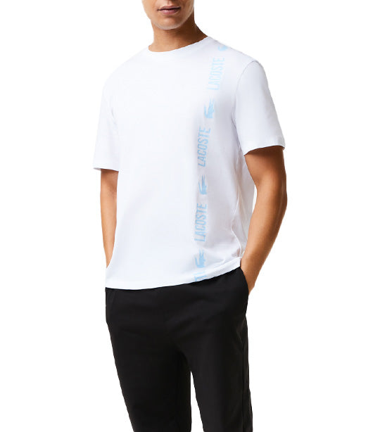 Men's Relaxed Fit Branded Crocodile T-Shirt White