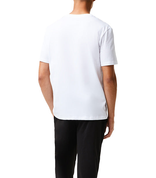 Men's Relaxed Fit Branded Crocodile T-Shirt White