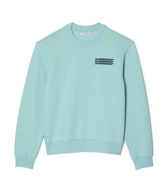 Women’s Unbrushed Fleece Printed Sweatshirt Pastille Mint