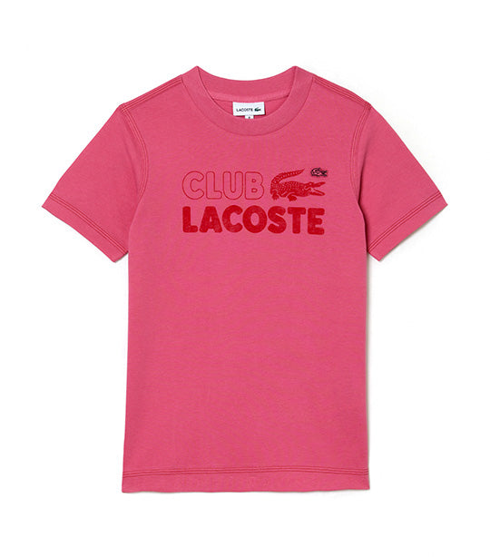 Kids’ Branded Print Organic Cotton T-Shirt Reseda Pink