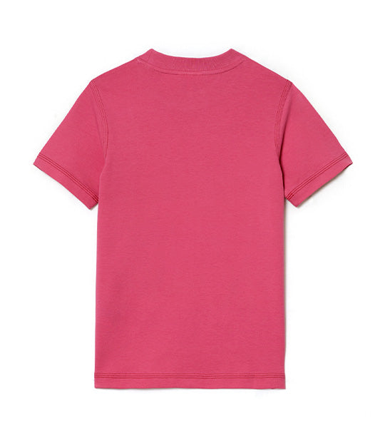 Kids’ Branded Print Organic Cotton T-Shirt Reseda Pink