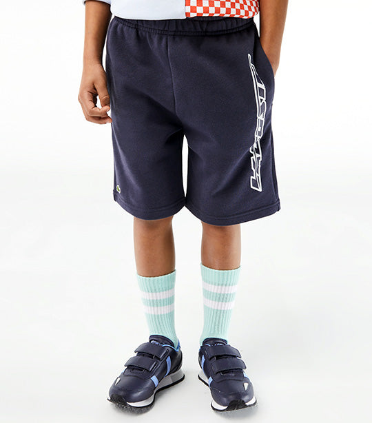 Boys’ Organic Cotton Contrast Branding Shorts Blue Night