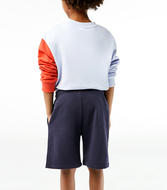 Boys’ Organic Cotton Contrast Branding Shorts Blue Night
