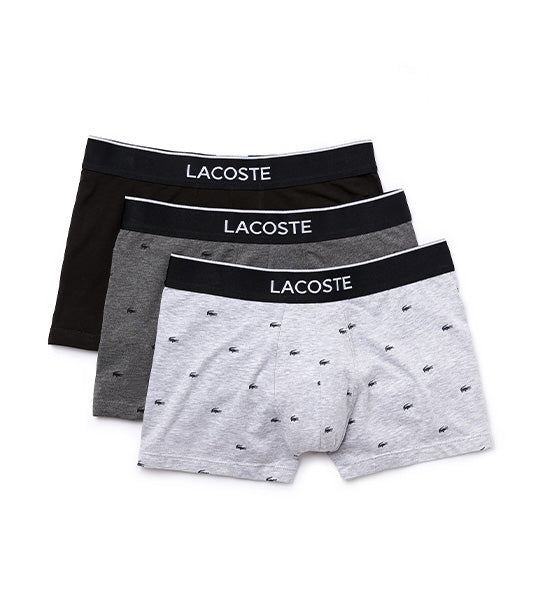 Lacoste 3 PACK - Briefs - black/white/silver chine/black 