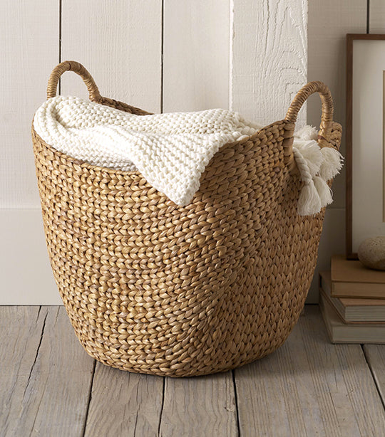 west elm Curved Seagrass Handle Basket