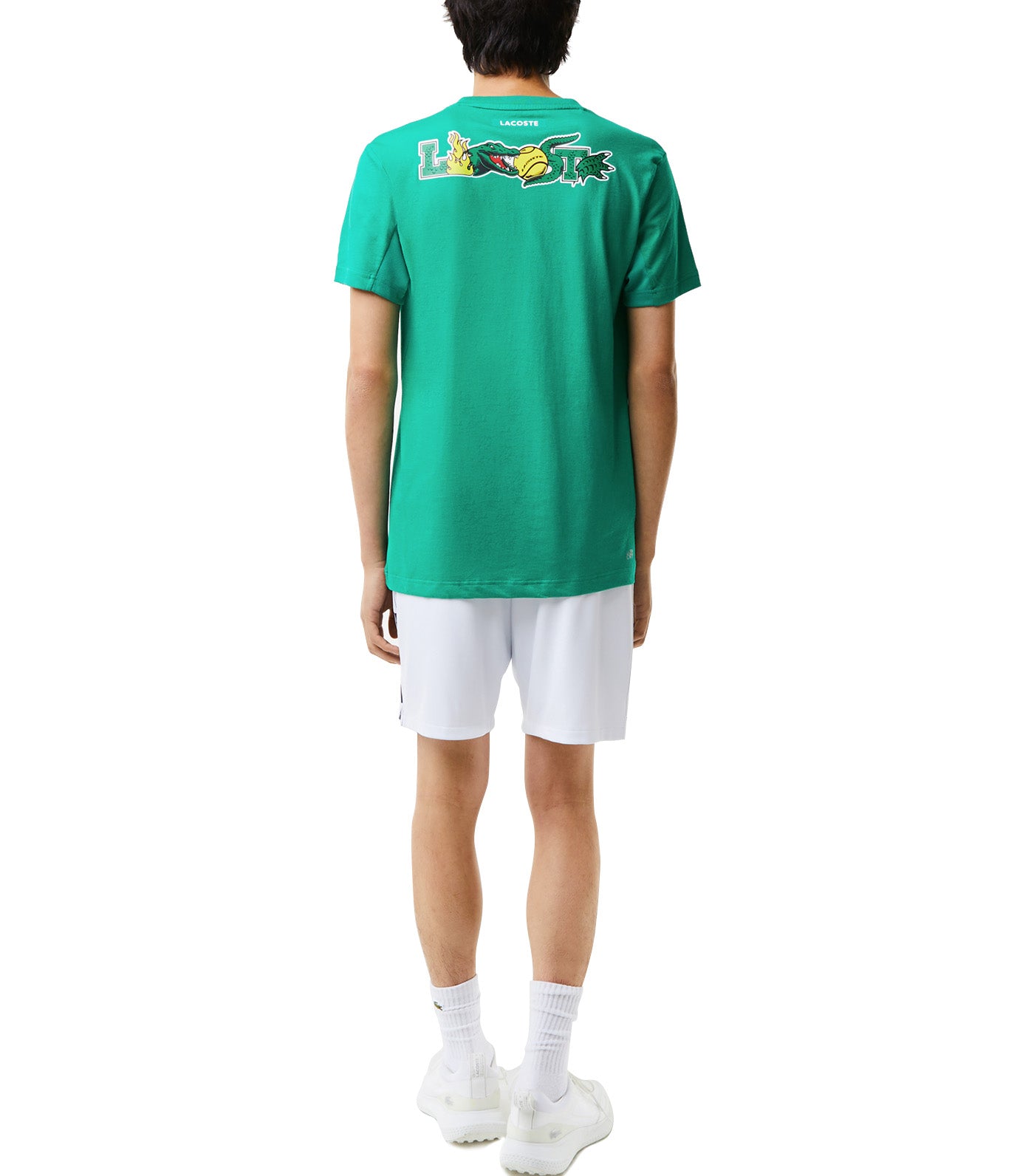 Lacoste Men's SPORT Crocodile Print Tennis T-Shirt Greenfinch