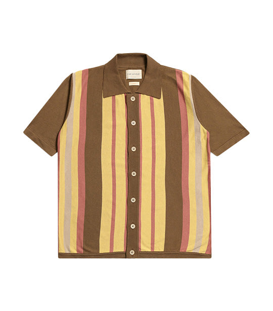 Velzy S/S Cardigan Picchi Stripe Desert Brown/Multi