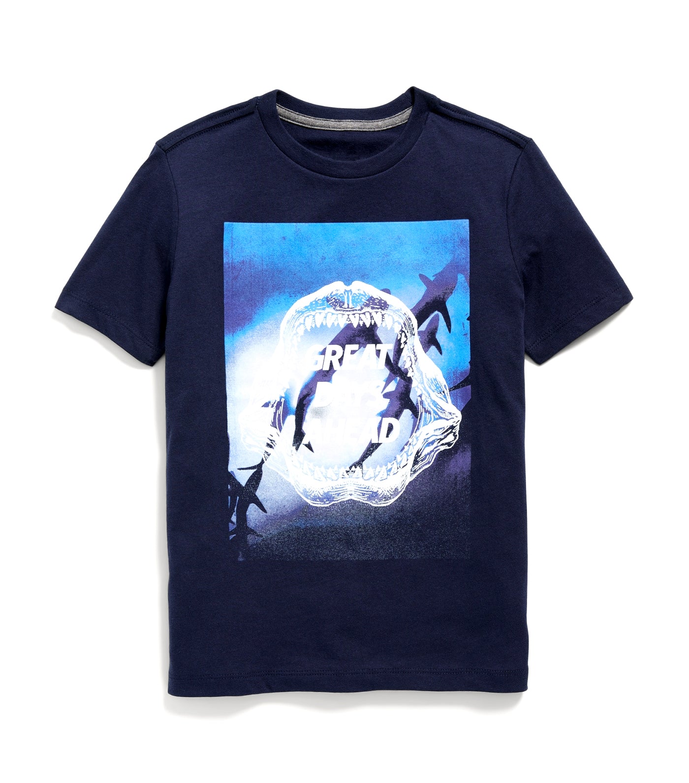Graphic Crew-Neck T-Shirt for Boys - Navy