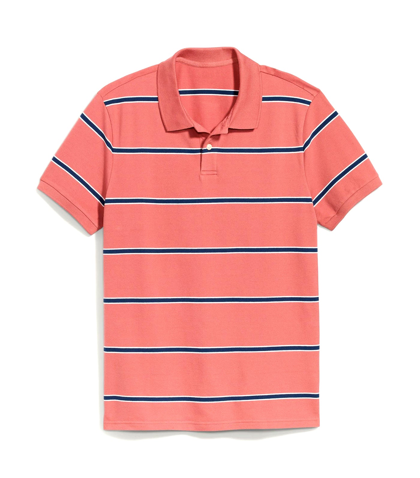 Moisture-Wicking Striped Pique Pro Polo Shirt for Men Spice Girl
