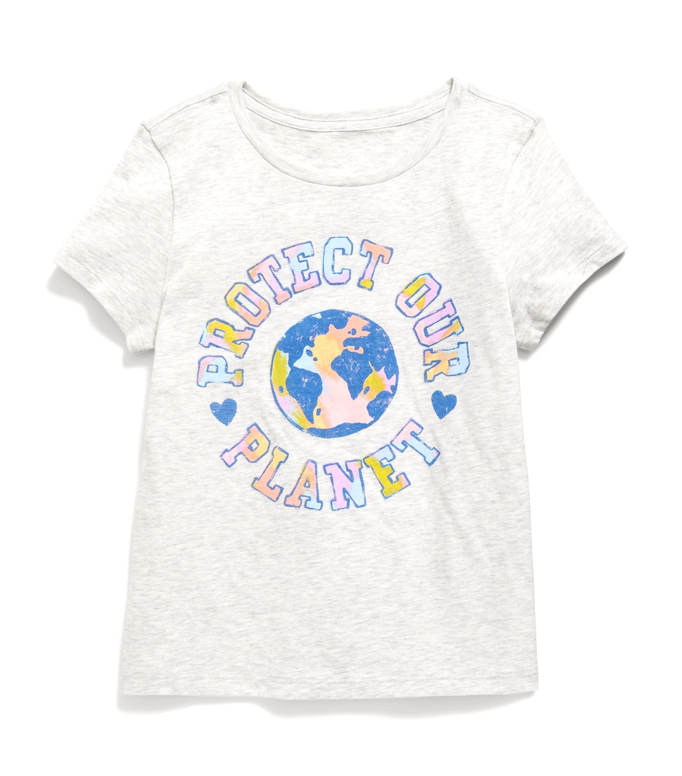 Short-Sleeve Graphic T-Shirt for Girls - Light Heather Gray