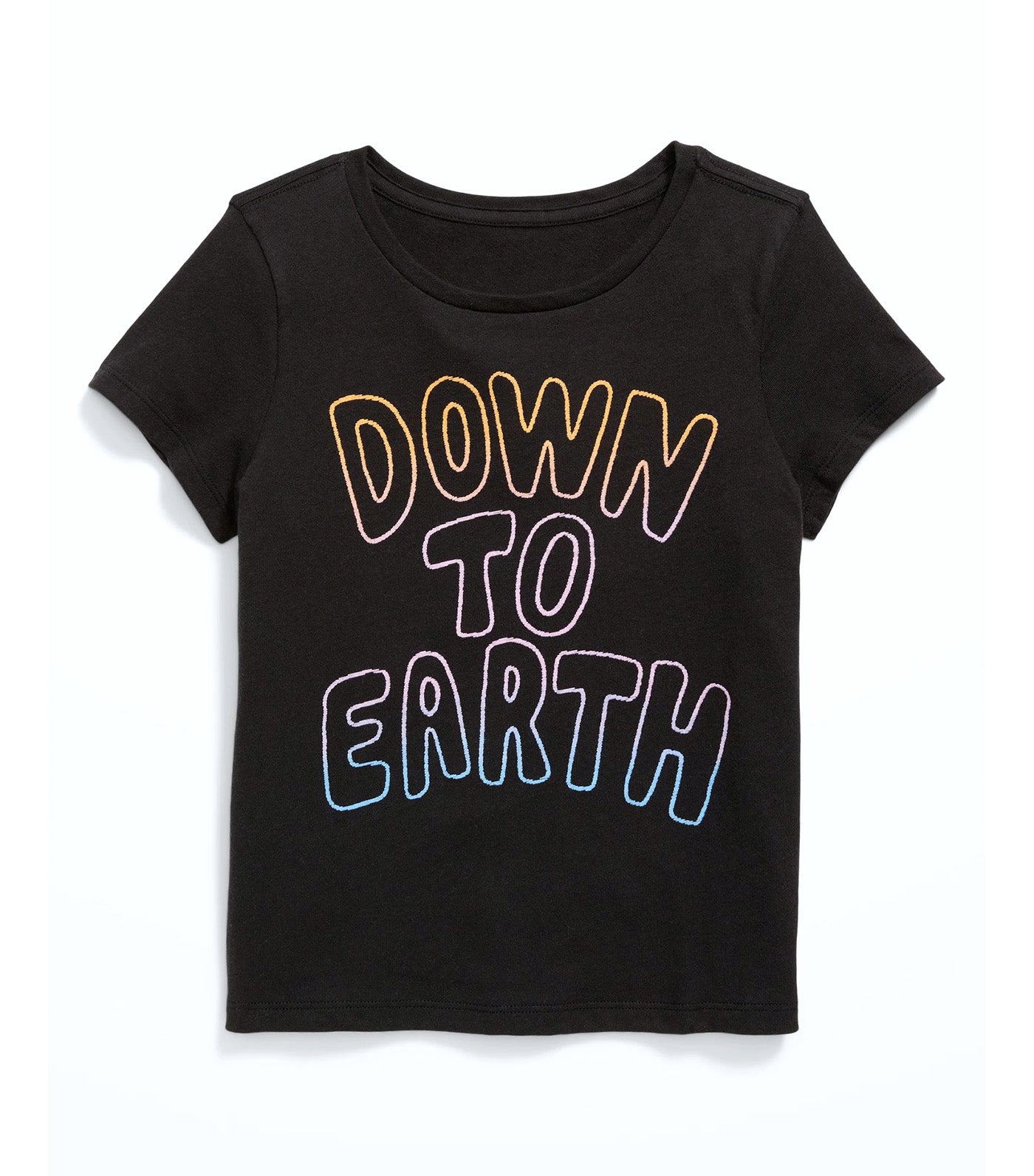 Short-Sleeve Graphic T-Shirt for Girls - Black Jack