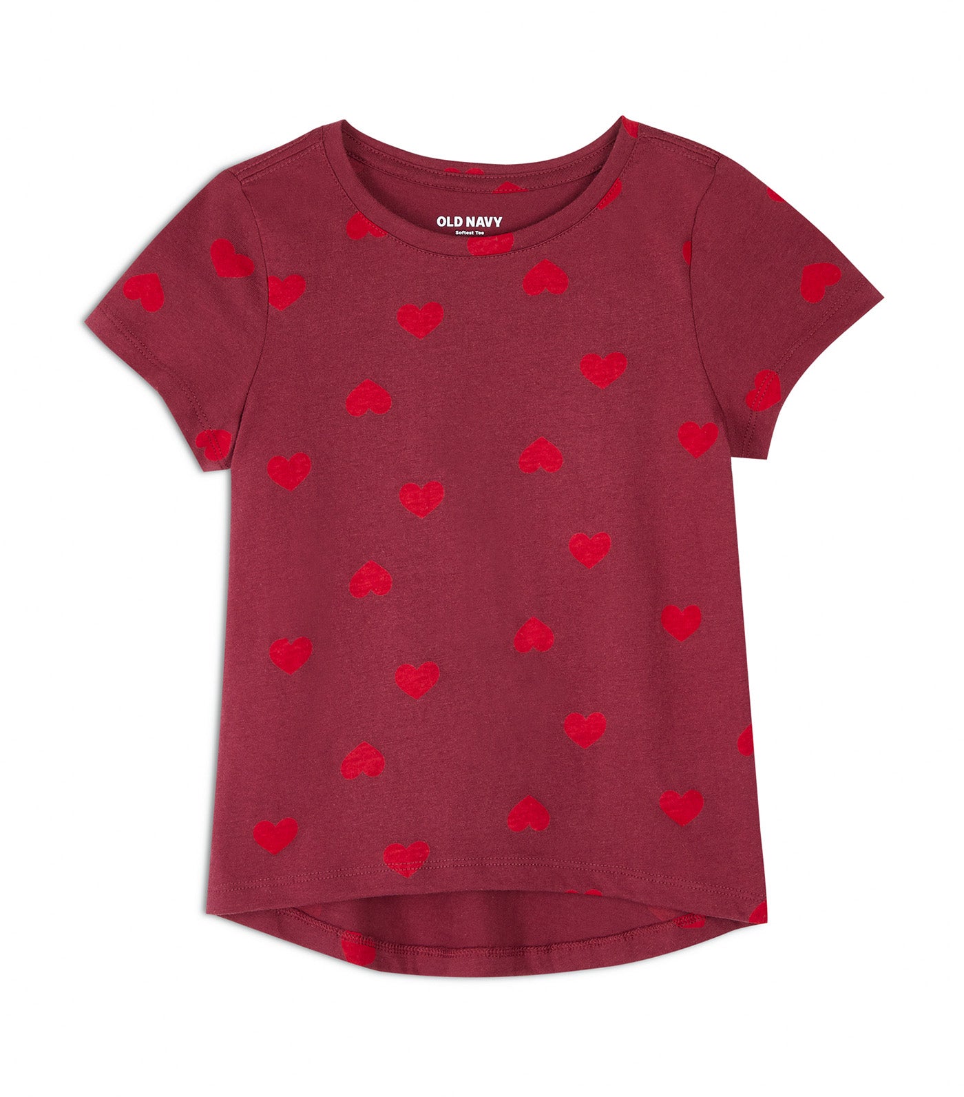 Softest Printed Crew-Neck T-Shirt for Girls - Scarlet Oak