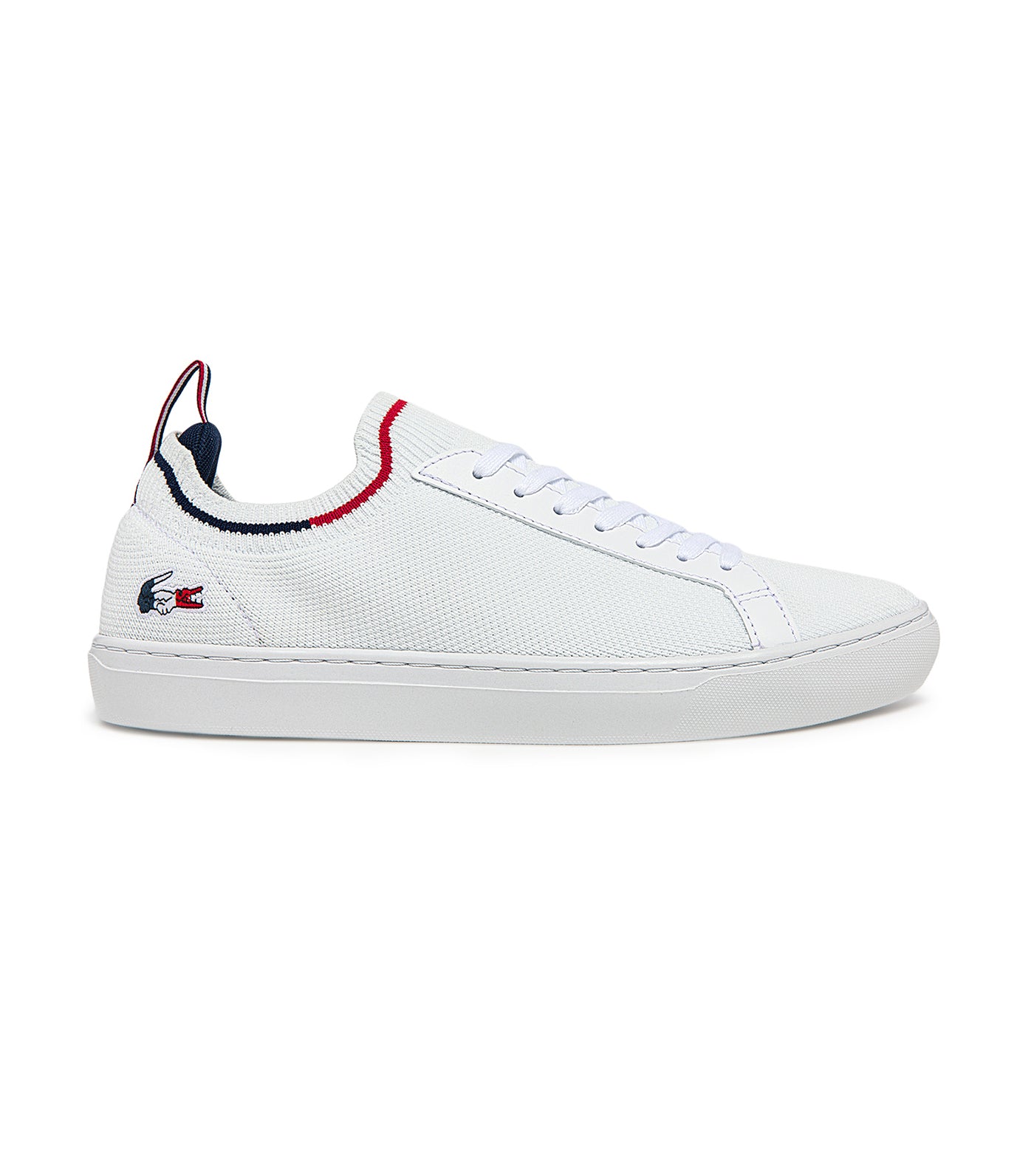 Lacoste Men's La Piquée Textile Tricolor Sneakers White/Navy/Red