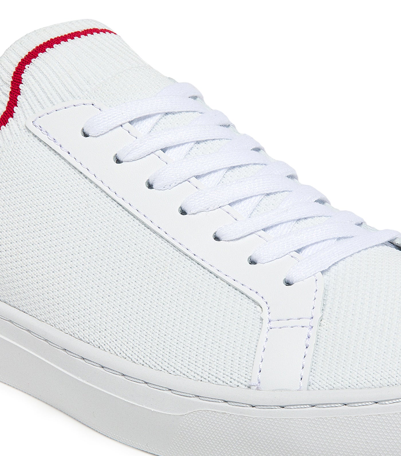 Men's La Piquée Textile Tricolor Sneakers White/Navy/Red