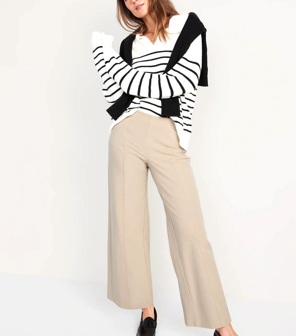 Old Navy High-Waisted Pull-On Pixie Wide-Leg Pants for Women Mocha ...