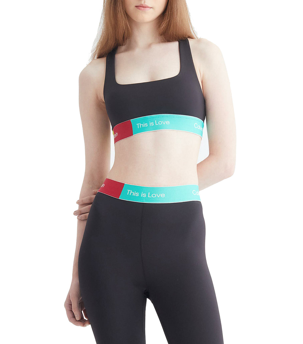 Calvin Klein Pride Medium Impact Sports Bra Black