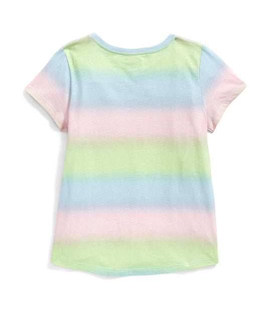 Old Navy Kids Softest Printed T-Shirt for Girls - Blue Ombre