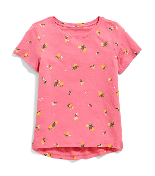 Old Navy Kids Softest Printed T-Shirt for Girls - Fruit Punch 