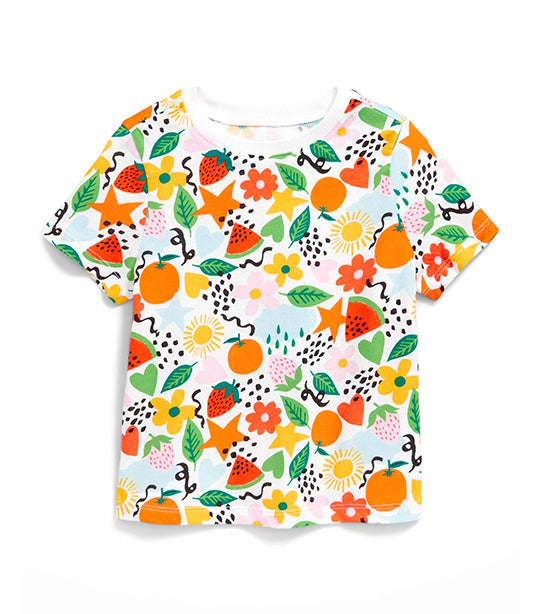 Unisex Printed Crew-Neck T-Shirt for Toddler - Fruit