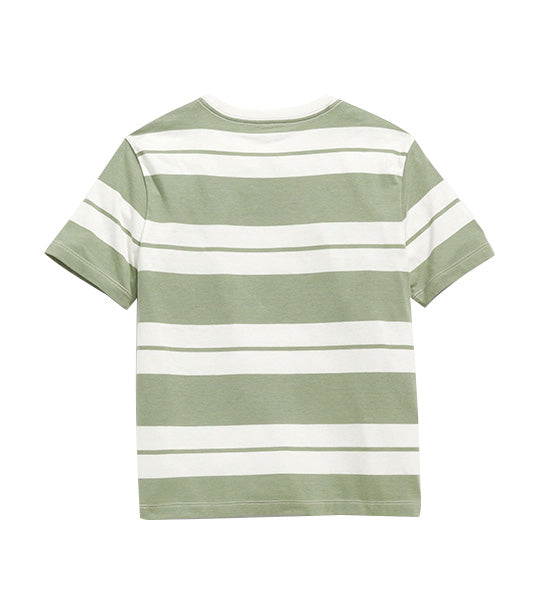 Old Navy Kids Softest Short-Sleeve Striped Pocket T-Shirt for Boys - Green Stripe