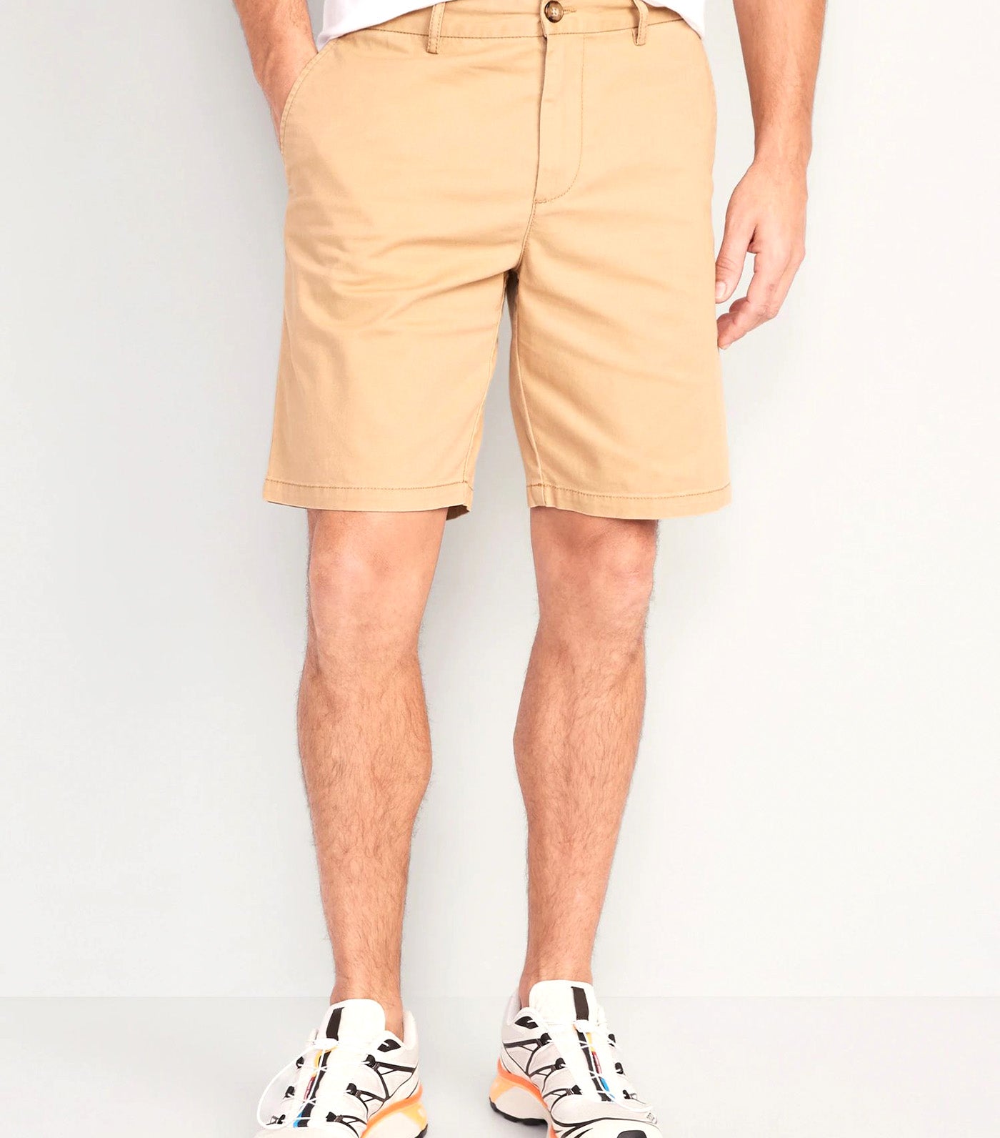 Slim Built-In Flex Rotation Chino Shorts for Men - 9-Inch Inseam Maple Glazed