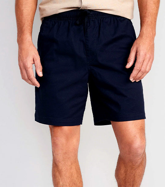 Pull-On Chino Jogger Shorts for Men  7-inch Inseam In The Navy