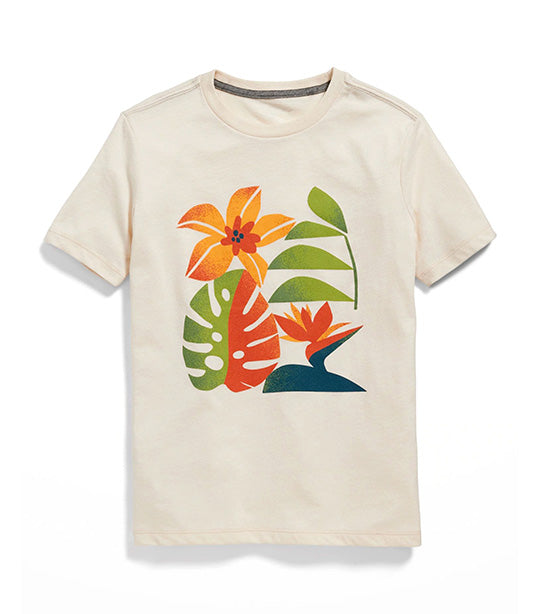 Old Navy Kids Short-Sleeve Graphic T-Shirt for Boys - Cozy Cashmere