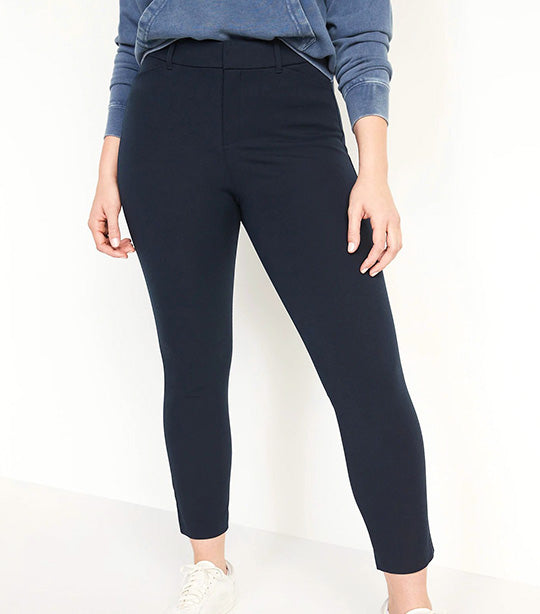 High-Waisted Pixie Ankle Pants for Women In The Navy