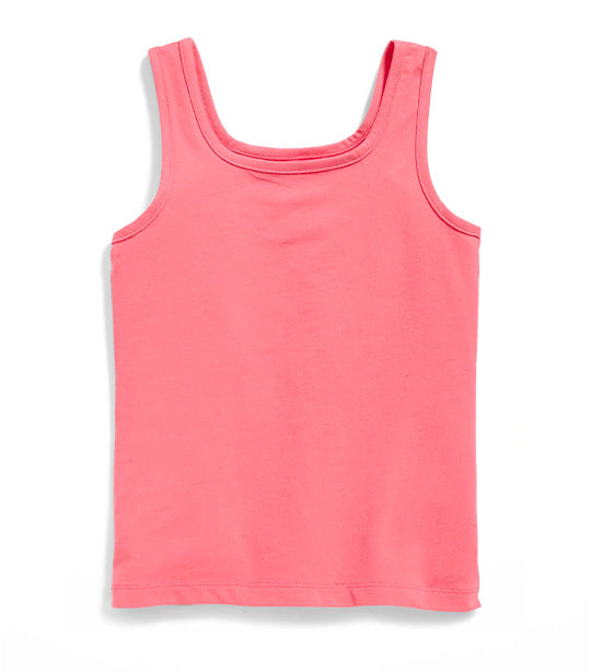 Solid Fitted Tank Top for Girls -  Daylily
