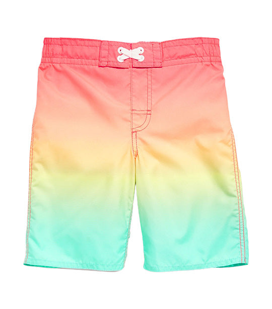 Printed Board Shorts for Boys - Gradient Rainbow 1