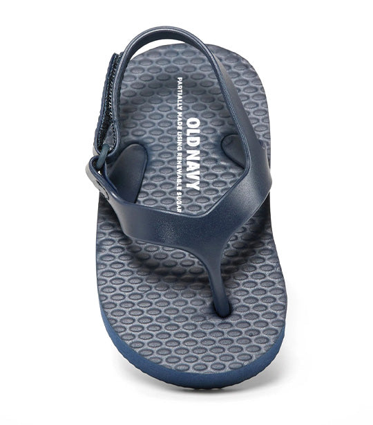 Unisex Solid Flip-Flops for Baby (Partially Plant-Based) - In the Navy