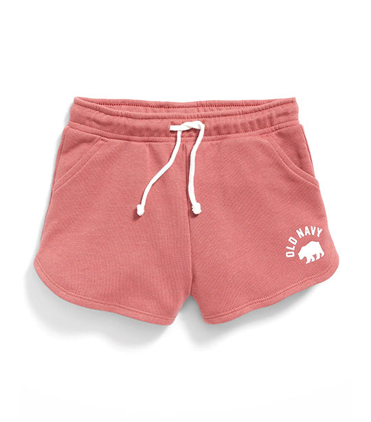 Logo-Graphic French Terry Drawstring Dolphin-Hem Shorts for Toddler Girls - Spice Girl
