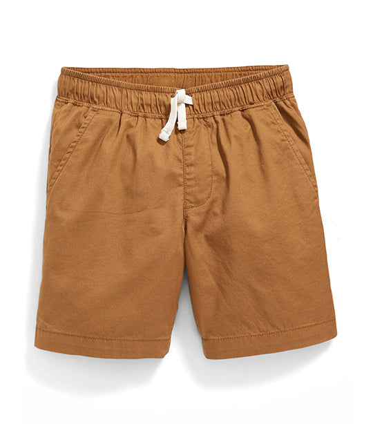 Twill Non-Stretch Jogger Shorts for Boys (Above Knee) - Bandolier Brown