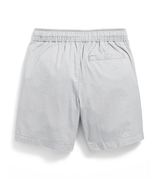 Twill Non-Stretch Jogger Shorts for Boys (Above Knee) - Grayscale