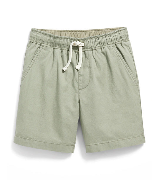 Twill Non-Stretch Jogger Shorts for Boys (Above Knee) - Simply Sage