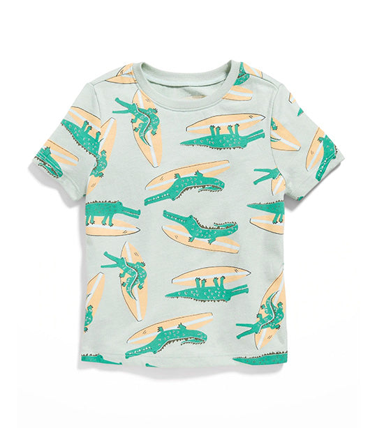 Unisex Crew-Neck Printed T-Shirt for Toddler - Alligator